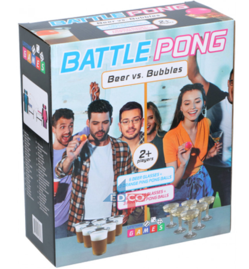 Beer Pong, øl vs. champagne udgave, 18 dele Beer Pong, øl vs. champagne udgave, 18 dele