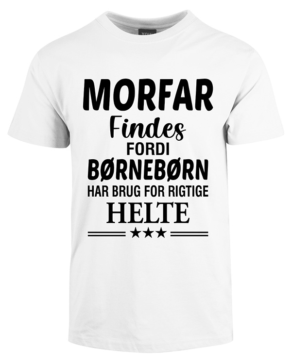 Morfar findes fars dag t-shirt - Hvid Morfar findes fars dag t-shirt - Hvid