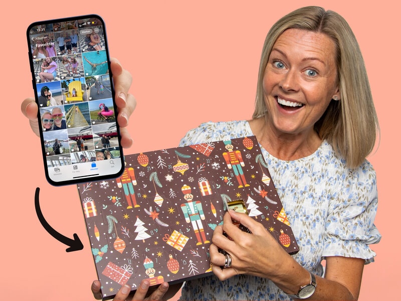 Personlig Chokoladejulekalender med 24 af dine egne Billeder Personlig Chokoladejulekalender med 24 af dine egne Billeder