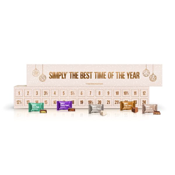 Simply Chokolade Julekalender "Time Of The Year" 300g. Simply Chokolade Julekalender "Time Of The Year" 300g.