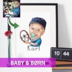 Baby & børn - karikaturtegning efter dine fotos