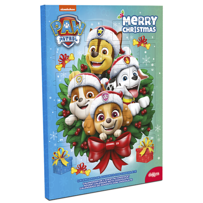 Paw Patrol julekalender med chokolade Paw Patrol julekalender med chokolade